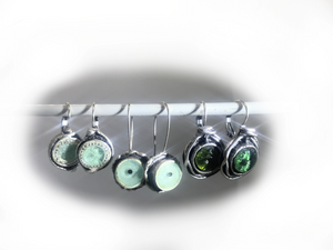 Roman glass earrings, August Glass Designs, Kelly Shanafelt