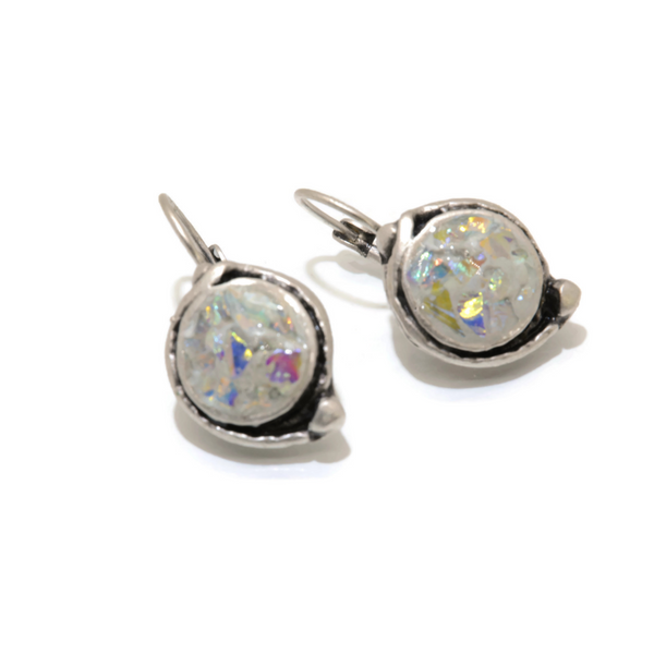 Unicorn Barf Small Dichroic Glass Earrings