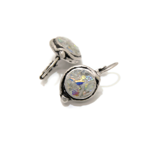 Unicorn Barf Small Dichroic Glass Earrings