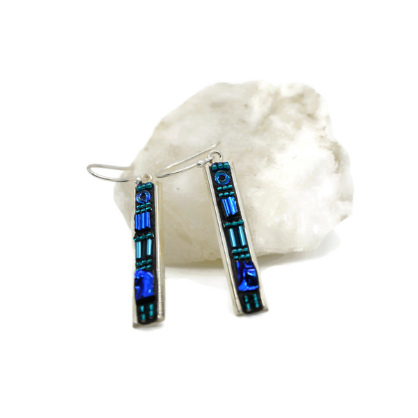 Blue Deco Earrings